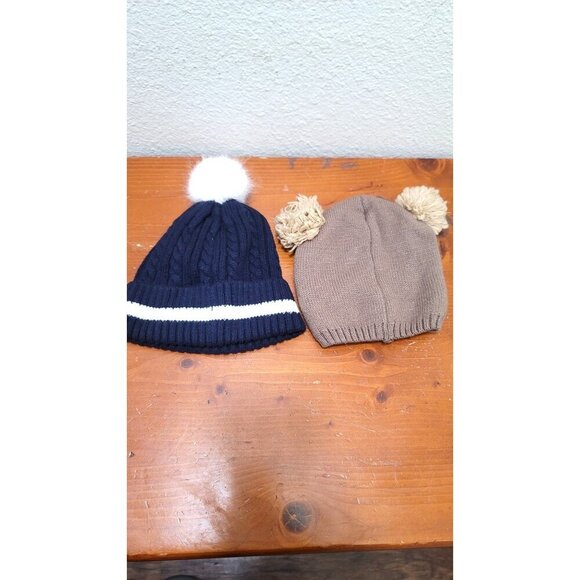 Disney & H&M Toddler Knit Beanies Set With Pom-Pom & Animal Face Design Size 18 - Picture 4 of 9